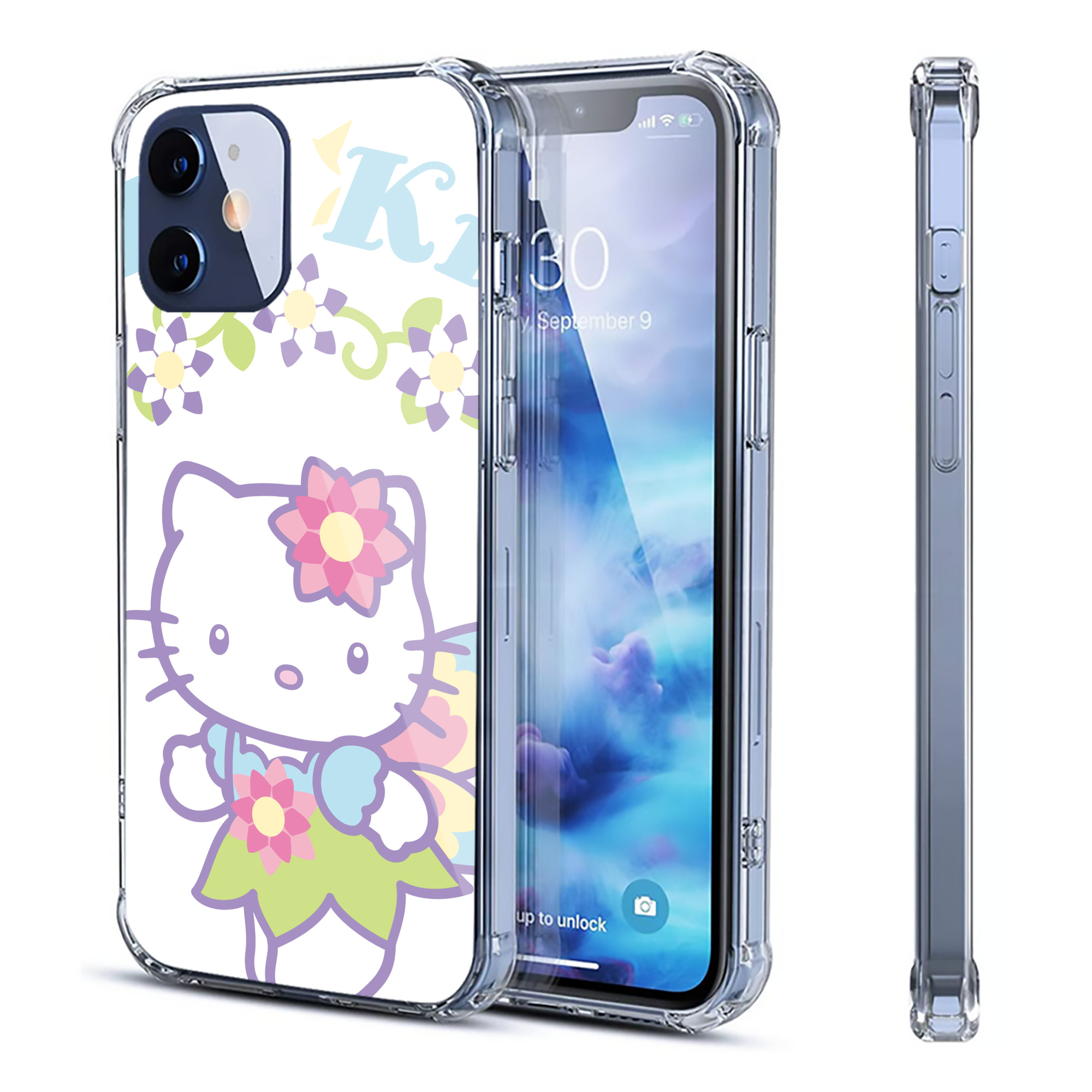 （画像用） Hello Kitty ハローキティ 【iPhone 12シリーズ対応】透明スマホケース（クリアソフトケース）